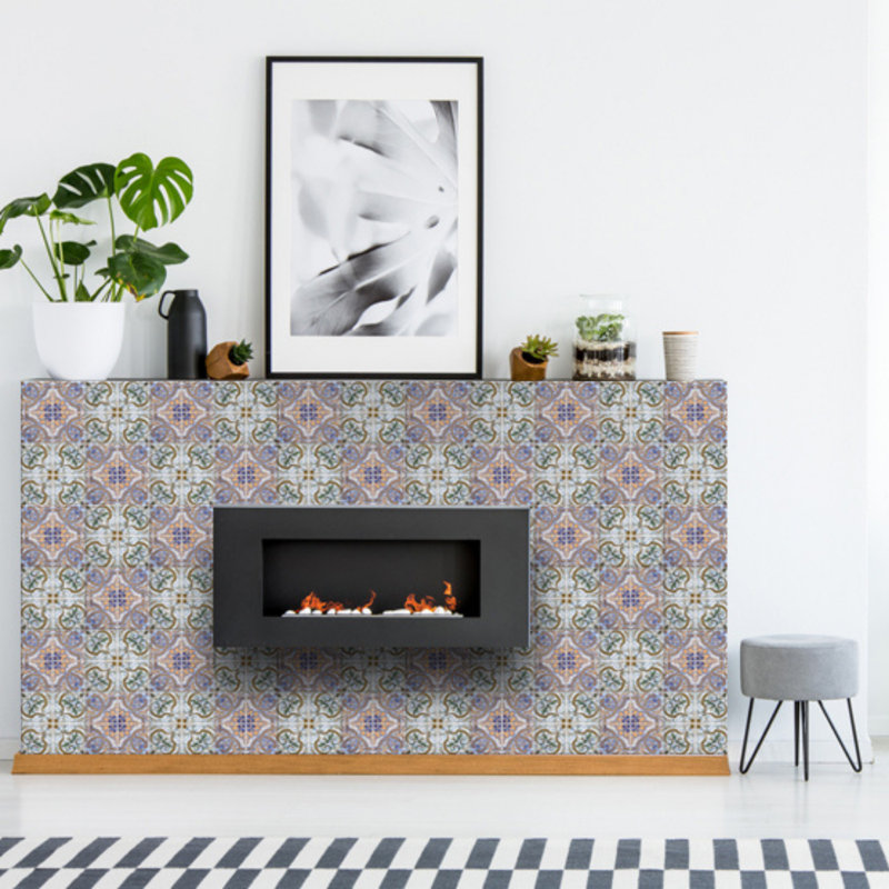 Carreau de mosaïque auto-adhésif en vinyle 4 po x 4 po