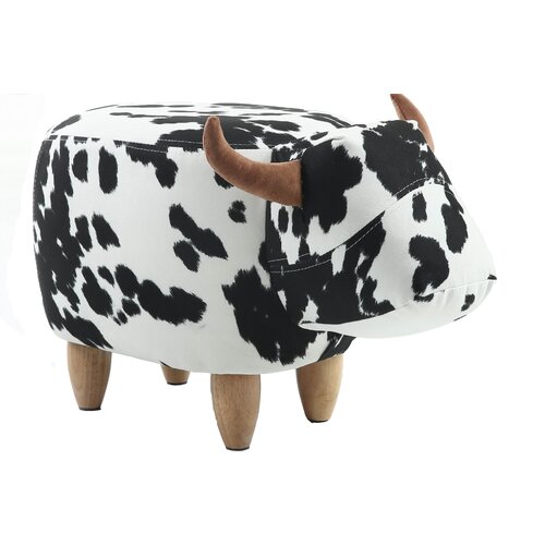 Gardeco 60cm Wide Velvet Animal Print Footstool Ottoman & Reviews ...