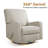 Upholstered Manual Swivel Rocker Recliner Chair-1249503757