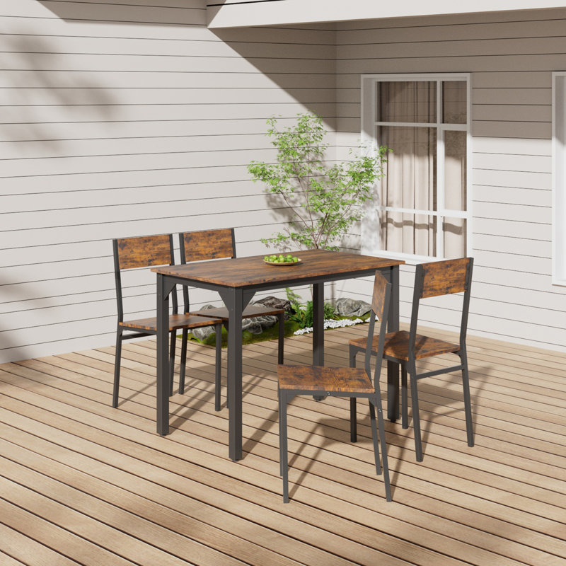 4 - Person Dining Set, Brown