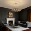 Lustre tambour en métal et cristal 12 lumières Friedhardt-517127