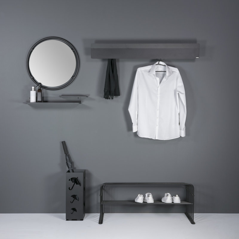 ORBIS Steel Mirror, 59 cm H x 59 cm W