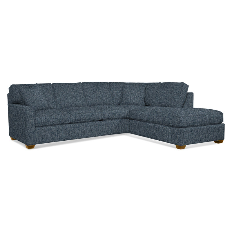 Ellora Upholstered Chaise L-Sectional, Right Hand Facing, Havana, Basic Blue; 0317-63