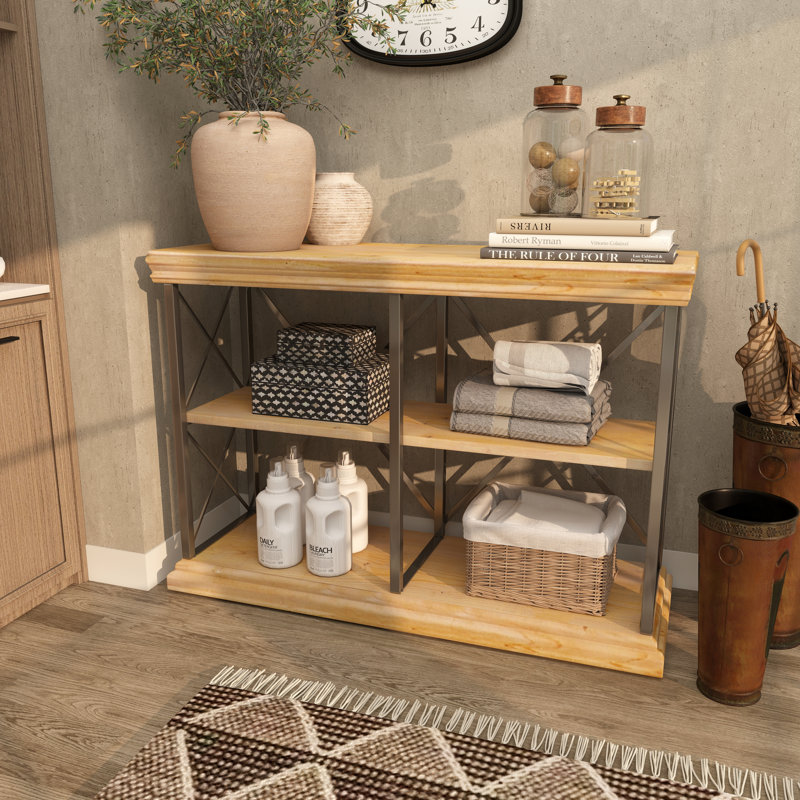 Haleyville Etagere Bookcase, (2 Shelves) 34" H x 48" W x 17" D