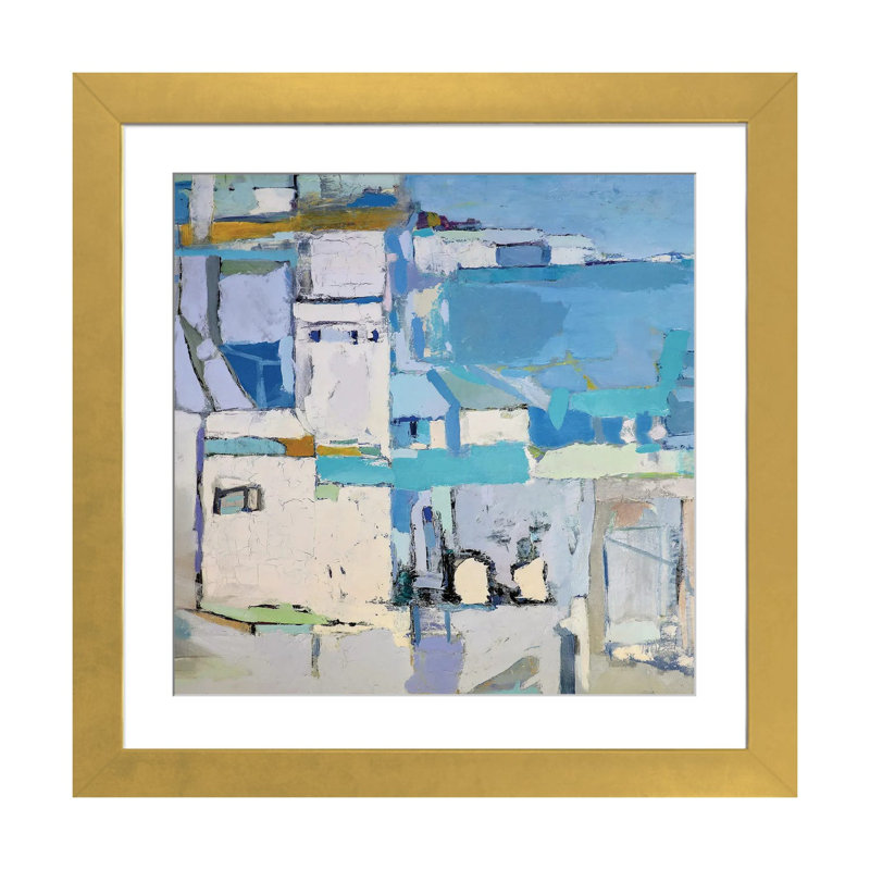 White Fortress_1PFA, 16" H x 16" W, Gold Framed