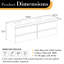 Meuble-lavabo mural moderne 72 po avec double évier intégré à surface solide et 4 tiroirs-130005168