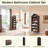 Angled Arch Bathroom Cabinet, 5 Tiers Geometric Cabinet with Storage, Modern Triangular Top Angled Arch with Adjustable Shelves, Wood Cabinet w/Open Display Shelves-10453205-30451799