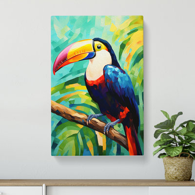 Toucan Abstract - Wrapped Canvas