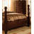 Kozo Pine Solid Wood Four Poster Bed-526191507