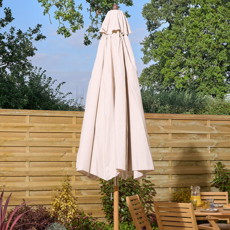 Rowlinson Ashdown Wooden Parasol, 219.5cm H x 197cm W x 197cm D