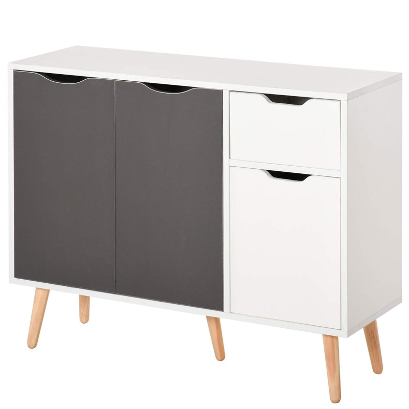 Antero 90cm Sideboard, White/Grey