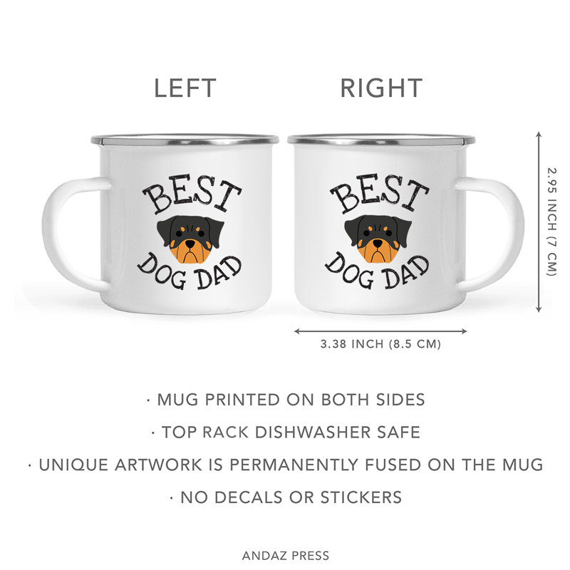 Grande tasse à café « Best Dog Dad », Rottweiler