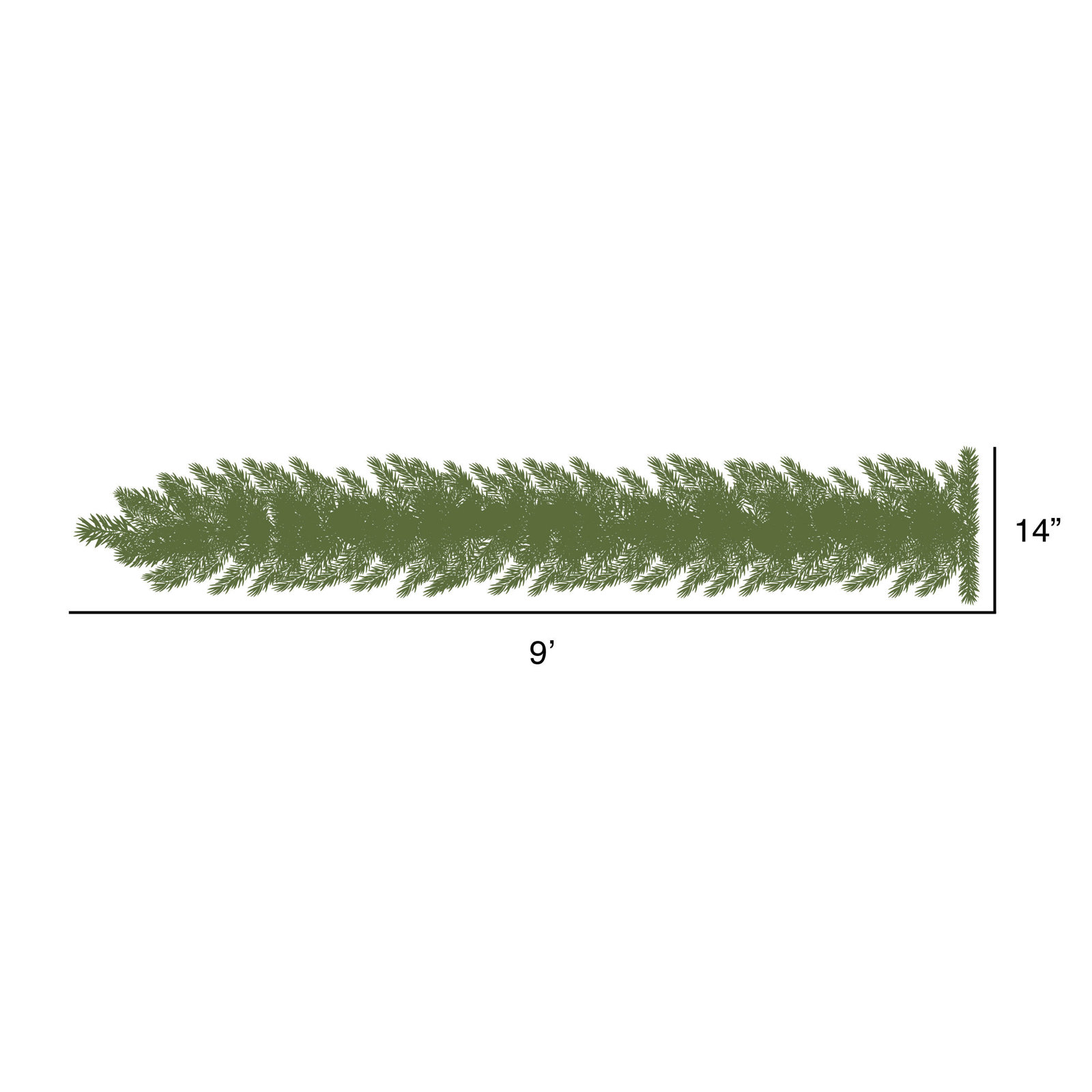 108'' in. Faux Pine Garland