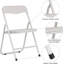Ensemble de 5 tables pliantes et chaises pliantes, ensemble de table et chaises rembourrées et pliables, ensemble de table et chaises pour enfants avec cadre en métal portatif pour manger, lire, jouer, beige-20981423