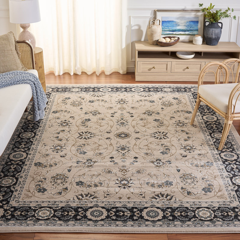 Klose Performance Oriental Rug, Rectangle 11' x 15', Light Beige/Anthracite