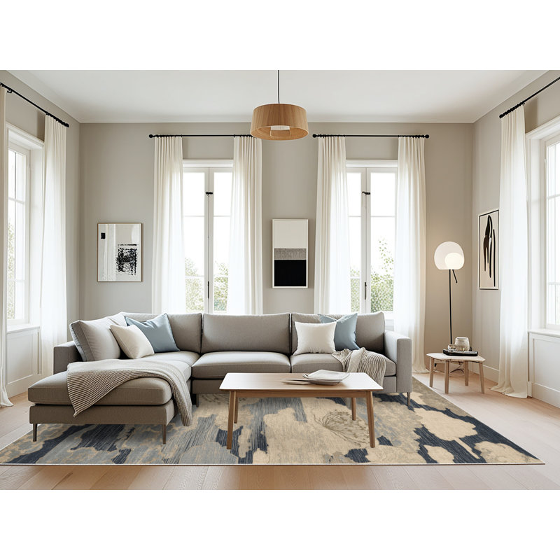 Tapis beige lavable à la machine