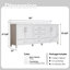 Meuble-lavabo à cadre en bois massif 80 po avec comptoir en marbre et lavabo double, simple trou-107388141