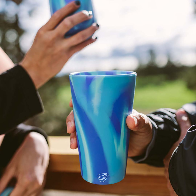 Silipint: Verres à pinte en silicone: Paquet de 4 tasses incassables 16 oz.