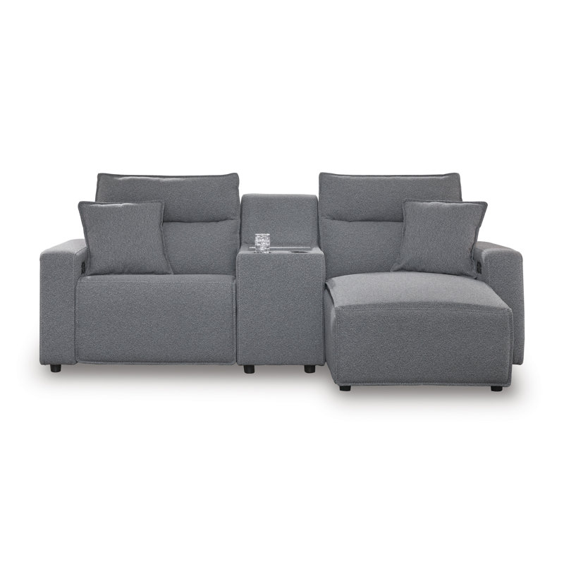 Canapé modulaire inclinable électrique avec méridienne 3 pièces Modmax