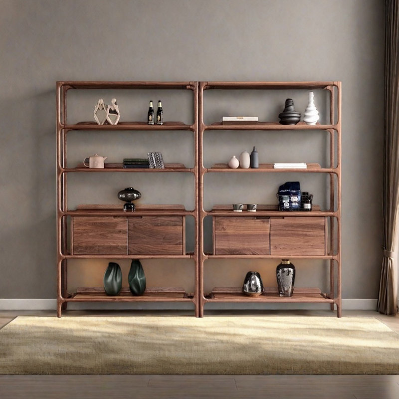 Bibliothèque luxueuse de style nordique