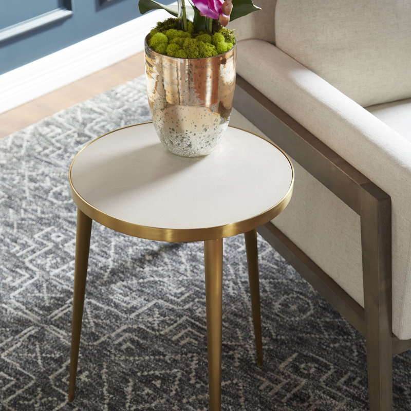 Bremen End Table, Creamy Amber
