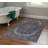 Breedlove Traditional Machine Woven Flatweave Blue and Ivory Area Rug with Non Skid Backing-506457382