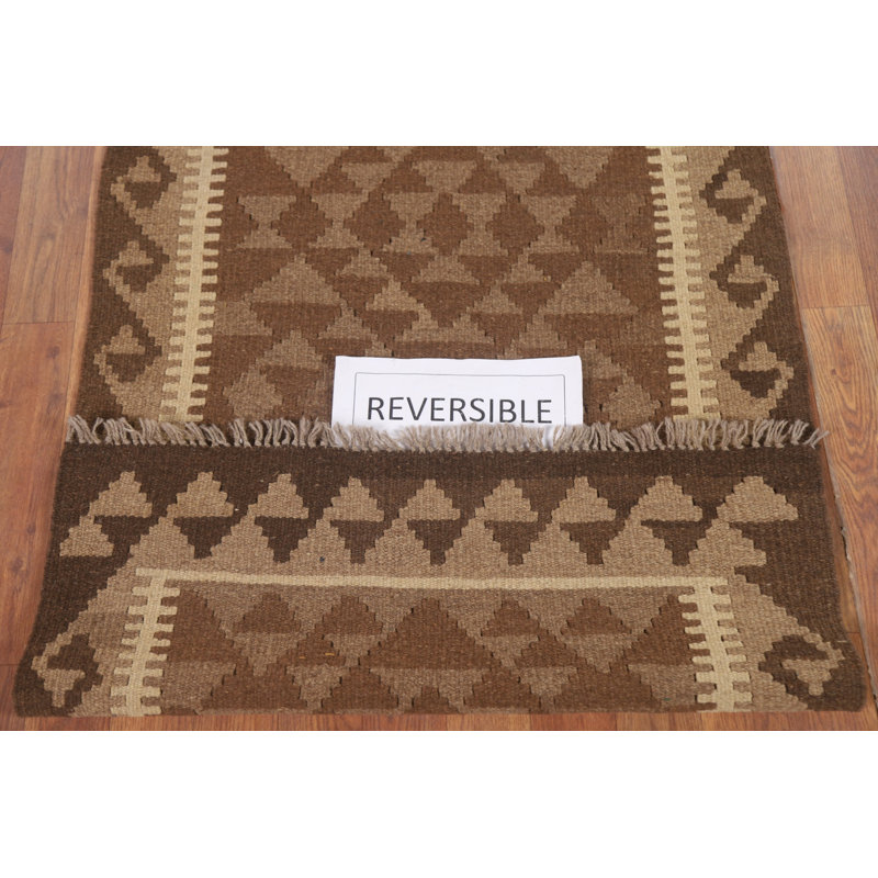 Reversible Wool Kilim Oriental Rug 3x4