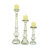 Areina Sadirah 3 Piece Glass Tabletop Candlestick Set