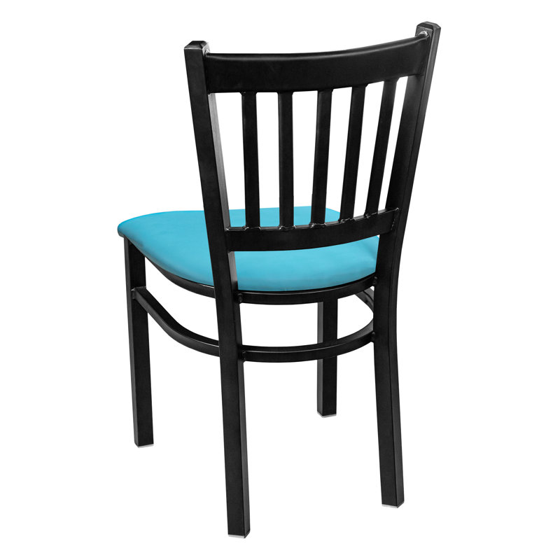 36" Round Table Set W/ Chairs, Natural, Blue/Black