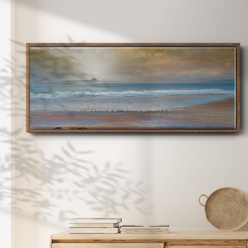 Private Island- Framed Canvas, 12" H x 30" W