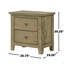Fully Assembled 2-Drawer Nightstand