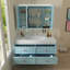 Armoire de salle de bain simple bleu