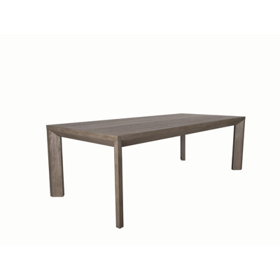 Grady Wood  96" Dining Table Dusted Stone Brown Finish Modern Design