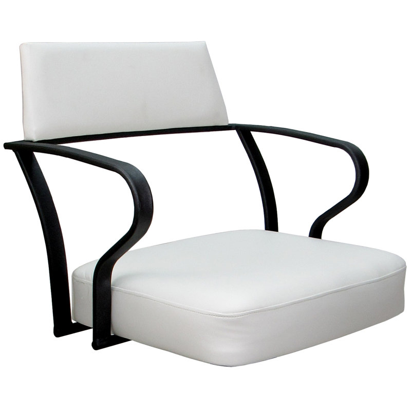 Tabouret pivotant très grand 34,00 po Jabria, Blanc, Noir