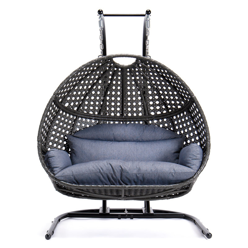 Balancelle de véranda avec support, Bleu poussière