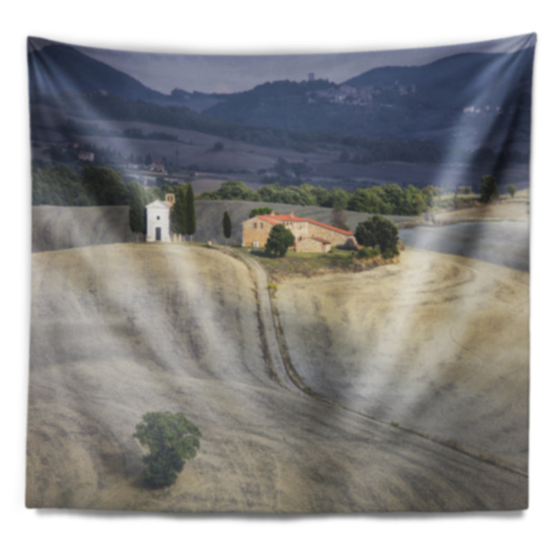 Magnifique tapisserie paysage de sable, H 32 po x l 39 po