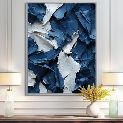 Bliss Of Happiness In Aegean Blue - Abstract Painting Canvas Wall Art