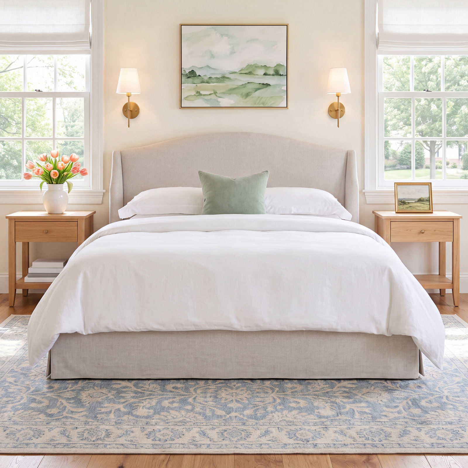 Rochefort Storage Bed, King, Cream