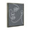 «Grey Minimal Doodle Face Girl» par Moira Hershey, impression sur toile
