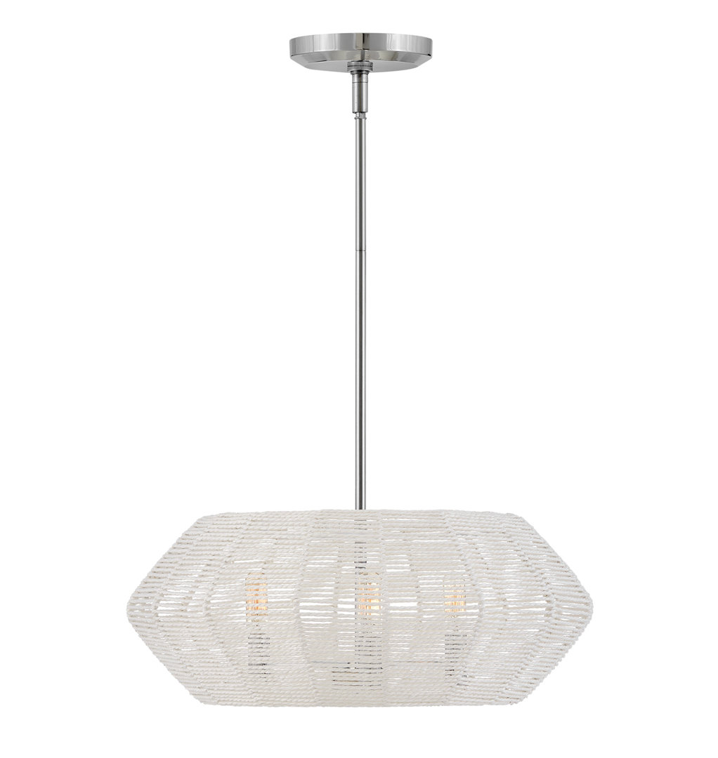 Ariza 3 -Light Kitchen Island Geometric Chandelier Joss & Main Shade 