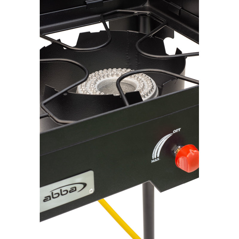 Professional Black Steel 2-Burner Outdoor Propane Stove