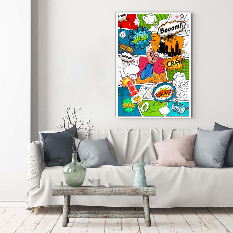 Comic Book - Wrapped Canvas Print