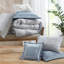 Ensemble d'édredon 7 pièces avec détails en dentelle et taies décoratives assorties, parfait pour une chambre à coucher romantique et élégante-125220511-125220512