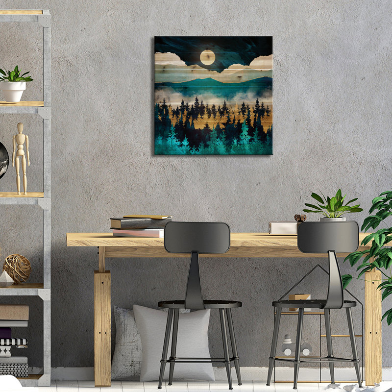 " Evening Mist ", 26" H x 26" W x 1.5" D, Wood