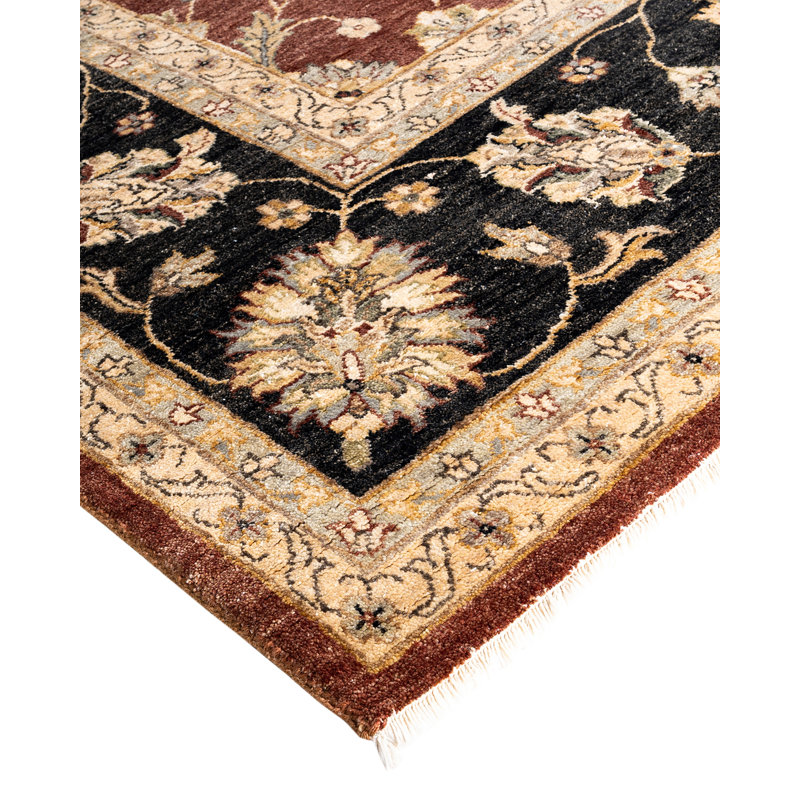 Overdyed One-of-a-Kind Rectangle 9'4" X 12'4" Hand Knotted Area Rug