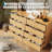 Modern Wood Dresser with 8 Fluted Drawers, Large Storage Chest with Metal Handles, Anti-Tip Bedroom Dresser for Bedroom, Living Room, Hallway-1647078528