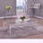 Brian chrome square glass top side table