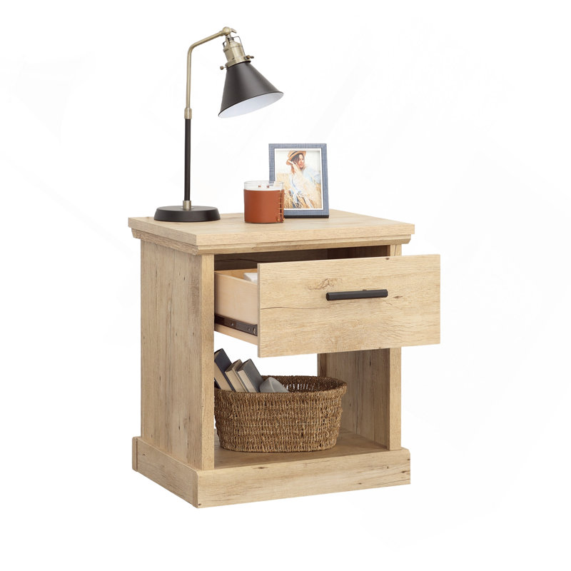 Table de chevet, finition brune