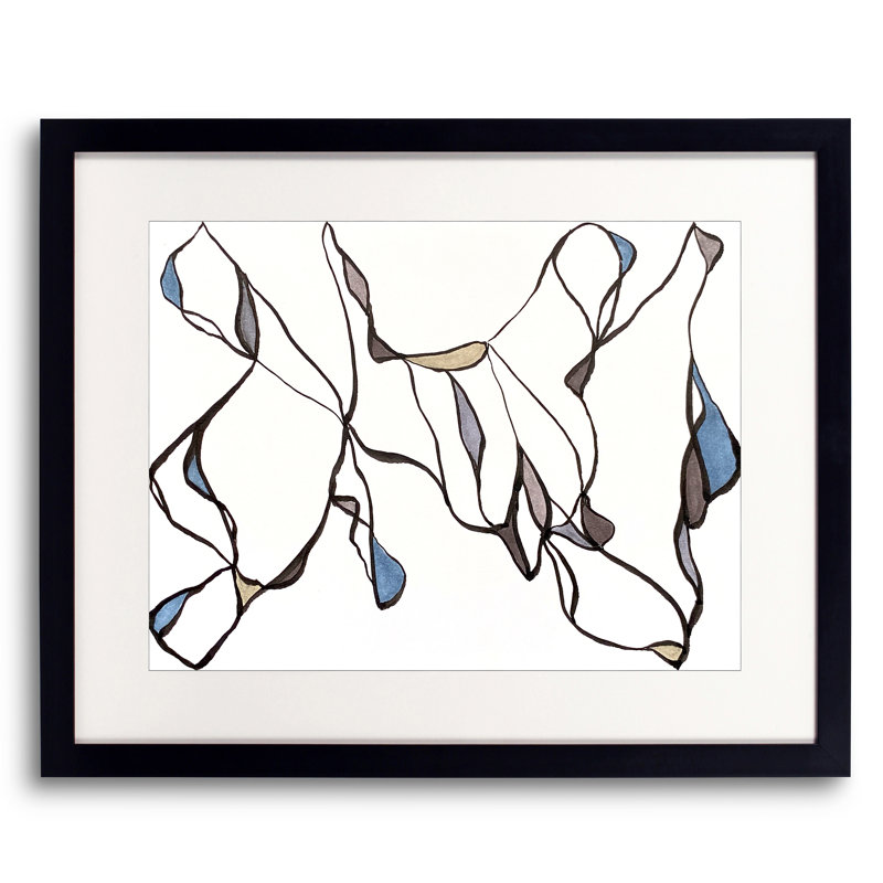 «1,4» par Susan Arthur - Peinture, H 25 po x l 33 po, Toile avec cadre noir