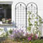 Paquet de 4 treillis de jardin en métal pour plantes grimpantes